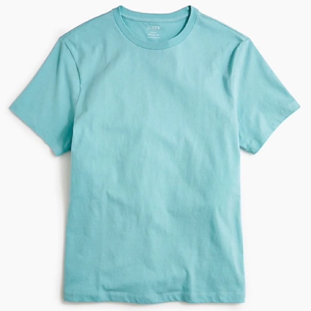 J.CREW Jersey Tee Crewneck Short Sleeve T-shirt Agua NWT